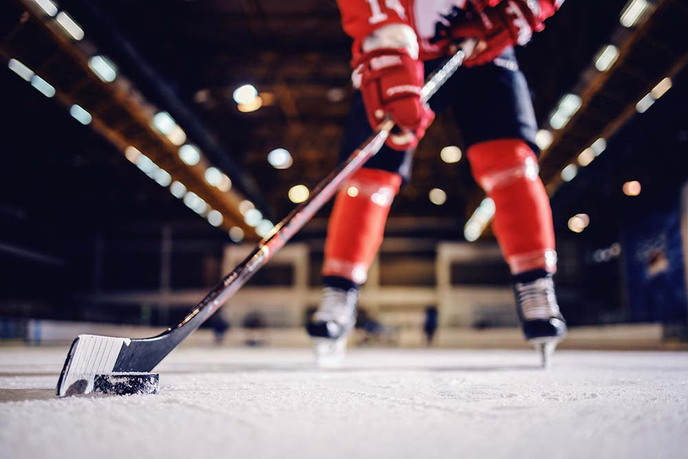 person playing hockey
